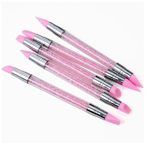 Herramienta de silicona para el cuidado de las uñas | Lápiz de doble punta para esculturas de uñas | Accesorios resistentes al calor para formación de uñas, ideal para viajes a la escuela en casa