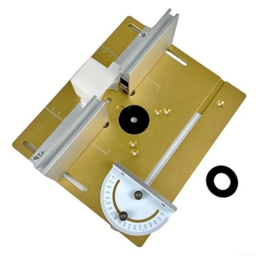 Zilimontt Inserto per banco da lavoro per fresatrice, 240 x 200 x 60 mm, in lega di alluminio, per la lavorazione del legno, con strumento ausiliario per incisione