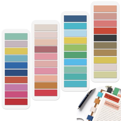 O OLAX 2000 Stück Haftstreifen Index Tabs – 10 Farben & Formen Klebemarkierung, Selbstklebende Sticky Notes für Bücher, Büro, Schule & Seitenmarkierung
