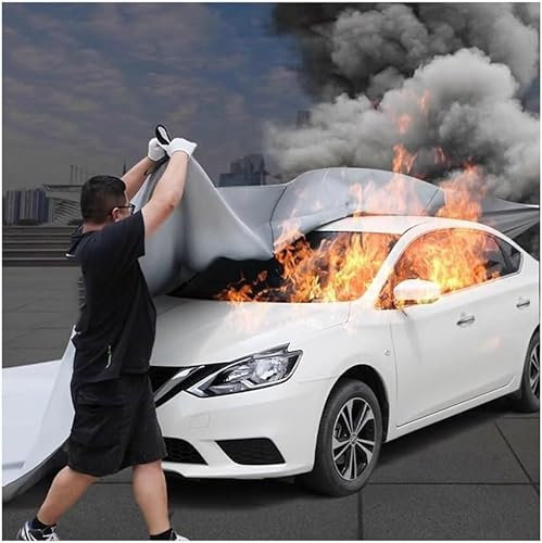 LXXW Welding Curtain Welding Blankets, Car Fire Blanket Welding Blanket, Thermal Resistant Insulation, Easy To Install(6x8m)