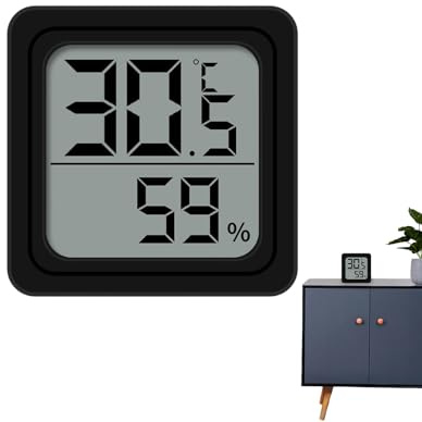 Patifirst Monitores de Temperatura y Humedad - Higrómetro Digital Interior para Hogar,Sensor Preciso Portátil con Batería para Casa Apartamento Habitación Jardín Hogar