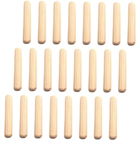 HOMSFOU 500pcs Wooden Dowel Rods Unfinished Wood Sticks for DIY Crafting Furniture Repair Strong Nail Holding Wood Material Dowels for Model Building