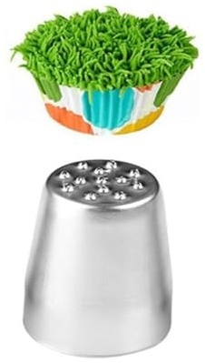 JUSKAQZYI Stainless Steel Grass Piping Tip,Cake Icing Decorating Piping Nozzles Tips For Grass,Hair,Fur Pastry Fondant Tools