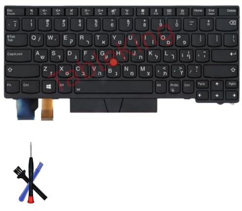 Table-King Clavier de Remplacement rétroéclairé Applicable Lenovo Thinkpad X280 A285/X390 X395/L13 Gen1/S2 Gen6/S2 5th Gen S2 (Hébreu)