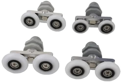 Roulette Porte Coulissante Douche Lot de 4 roulettes coulissantes for porte douche double, diamètre 19/23/25/27 mm, for cabines(19mm)