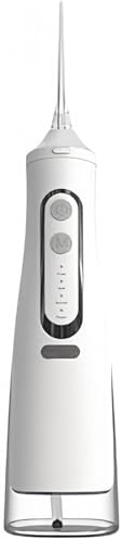 Oryzom Hydropulseur sans fil pour un soin dentaire & buccal optimal / 5 modes & 4 embouts/Réservoir de 300 ml/Étanchéité IPX7 / Jet dentaire pour gencives (Blanc)