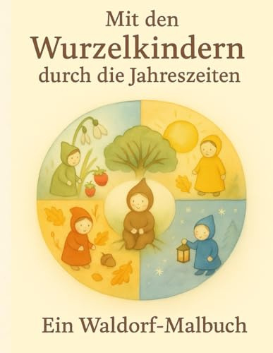 Mit den Wurzelkindern durch die Jahreszeiten: Ein Waldorf-Malbuch
