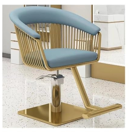 HLHLOP777 Chaise de Salon Chaise de Coupe de Cheveux rotative réglable en Acier Inoxydable, Chaise de Salon de Teinture à Chaud, Chaise de Coiffure Tabouret à roulettes(Blue)