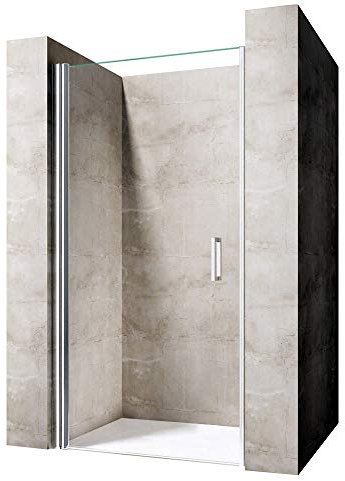 Durovin Bathrooms 900mm Shower Door - Frameless Pivot Hinger - Reversible Shower Enclosure Door - 6mm Thick Safety Glass