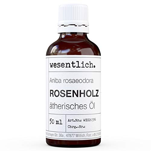 wesentlich. Rosenholzöl - ätherisches Öl - 100% naturrein (Glasflasche) - u.a. für Duftlampe und Diffuser (50ml)