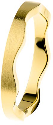 Ernstes Design Ring R565 evia Edelstahl gelb vergoldet 3 mm Vorsteckring