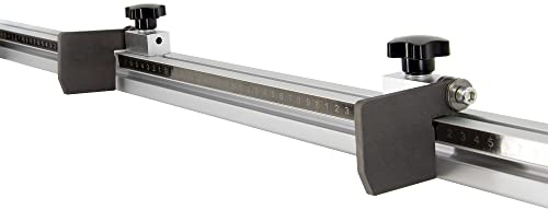 SCHMIDT systemprofile Längenanschlag B 2m Aluminium-Profil Säge-Anschlag 1m-1m Mitte Maßband 2x Ablängklappe