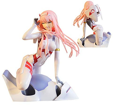 Jiumaocleu Anime Darling in the FranXX Zero Two Action Figur Modell Charakter 02 Figur Statue Toys Handmade Collection Desktop Ornamente für Jungen Mädchen Fans Geburtstagsgeschenke (Typ 2)