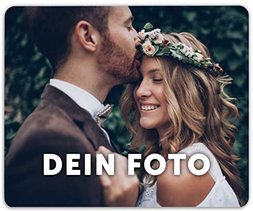 GRAVURZEILE Bedrucktes Mauspad mit Foto - Mousepad zum selbst gestalten - 23 x 19 cm - Mousepad für Büro & Gaming - rutschfeste Gummi-Unterseite - strapazierfähig - Geschenk für Kinder & Gamer