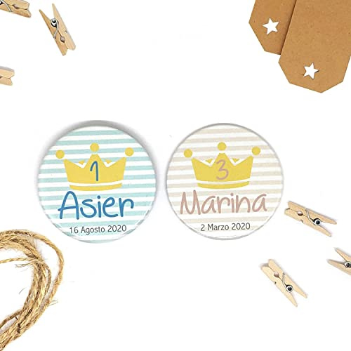 Pack chapas Personalizadas | Detalles y Recuerdos de Fiestas de Cumpleaños para Invitados Originales | Lulamuk