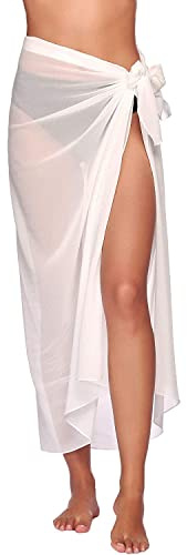 Pareo Femme Plage Sarong Beach Wrap de Plage Jupes Cache-Maillot Bikini Cover Up Couvertures de Plage Beachwear Semi Transparent…