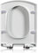 Flipped Warmth Tapa WC Rectangular, Asiento De Inodoro De Cierre Suave En Forma De Cuadrado Con Liberación Rápida Para Una Fácil Limpieza, Tapa WC Blanco,03B