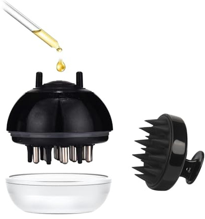 2 in 1 Kopfhaut Massagebürste und Haare Applikator Flasche Kopfhaut Massagebürste 2er-Set, Kopfmassagebürsten-Set, Kopfhaut-Massagebürste, Shampoo-Massagebürste für die Haarpflege