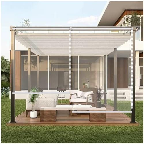 wasserdichte Transparente Rollos Jalousien, Klare PVC-rollläden, Trennvorhänge Für Zuhause Büro, Regendicht Außenrollos, Seitenzugrollos, 50/65/75/85/90/100/110/130cm Breit,WxH-160x280cm/63 * 110.2in