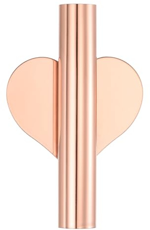 PATIKIL Wand Blume Vase Rohr Getrocknete Blume Herzförmig Rose Gold | Vasengestelle, Wandhalterung Blume Rohr, Für Blume Display Dekoration