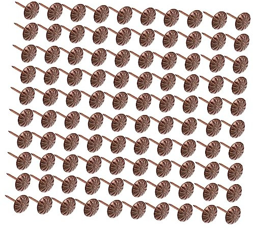 SOLUSTRE 300stücke Bronze Polsternägel Möbelnägel Dekorative Reißnägel DIY Home Decor Vintage Nägel Für Sofa Sessel Bett Polster Reißnägel Runde Form