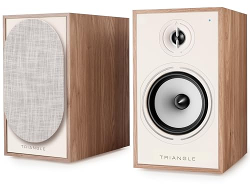 Triangle - BOREA BR03 Connect Active Speakers - Bluetooth Bookshelf Speakers with 2x 60W Amplifier - HD Audio - PHONO/TV Arc & USB Platinum Inputs - 206 x 360 x 314 mm - Light Oak (Pair)