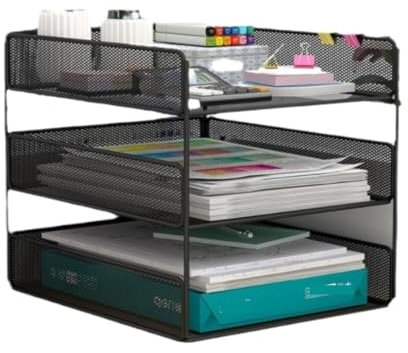 IRYZE Schreibtisch Organizer Papier-Organizer Für Den Schreibtisch, Schreibtisch-Organizer, Tablett, Papier-Organizer, Aufbewahrung, Papierfach-Organizer Schreibtisch Akten Organizer
