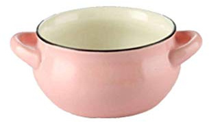 Bol à Soupe avec 2 Poignées, Bols à Soupe en Porcelaine de Chine Four en Céramique Micro-ondes Passe au Micro-Ondes Cuisine Mini Petit pour Petit Déjeuner Lait Salade de Fruits Dessert Cuisson Solid