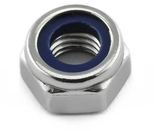 Blue Eyes Sicherungsmuttern DIN985 Edelstahl Sechskantmuttern Standard A2 V2A Mutter, Selbstsichernde Muttern Stopmutter, Sechskant Edelstahlmutter Kontermuttern (M8,25)