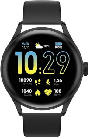 Ice-Watch - ICE smart 2.0 - Montre connectée ronde noire pour homme avec bracelet en silicone - 023962 (1,20 pouces)