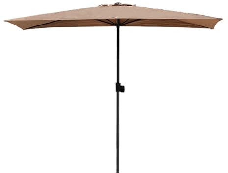 Outdoor Gartenschirm mit höhenverstellbarem Terrassenschirm 5 Rippen für Deck Markt Wand Balkon Fenster Sockel nicht enthalten
