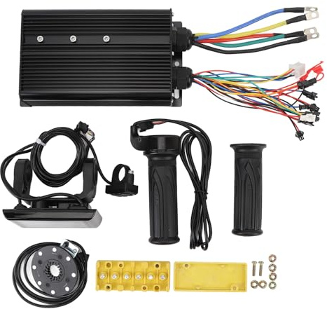 Dilwe Kit de Conversion de Vélo électrique, 60 V 72 V 2000 W 3000 W 5000 W Kit de Contrôleur de Moteur sans Balais avec écran LCD S966, Accélérateur de Réglage de Vitesse 20X