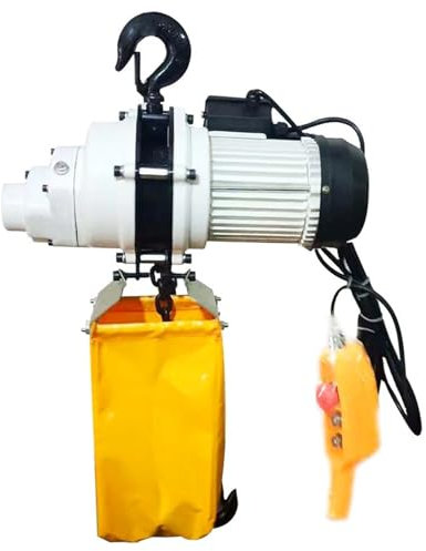 JKELPV Treuil de Levage Petite Grue 220V/110v, palan à chaîne Portable Domestique de 1 Tonne, palan à chaîne électrique, Double Frein/chaîne en Acier allié Palan Électrique(110v)