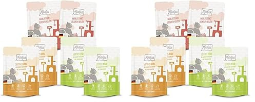 MjAMjAM - 300g Pouchbeutel Mixpaket 1 - Premium Nassfutter für Katzen, leckere Mahlzeiten für Deine Katze 6 x 300g (Packung mit 2)