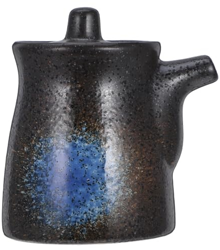 BEBEMOKO Bottiglia Condimento in Porcellana per Salsa di Soia e Aceto Contenitore Riempibile Design Giapponese Adatto a Casa, Ristoranti e Bar