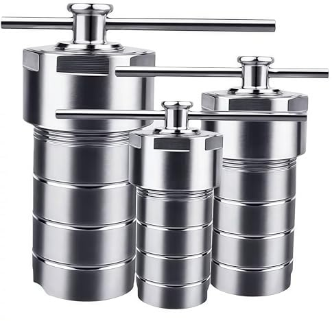 PYSyansu Reattore di sintesi idrotermale ad Alta Pressione da 1 Pezzo - Serbatoio Interno in PTFE, for sintesi di nanomateriali e Ricerca Chimica(200ml)