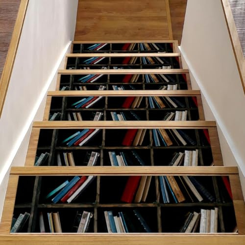 RODAILYCAY Alfombra antideslizante para peldaños de escalera, 15 unidades, tapete de escalera con respaldo de TPE