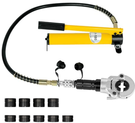 Pince à sertir hydraulique 6T V/TH Contour Hydraulique Pince à sertir hydraulique rotative à 360° Outil de presse radiale en cuivre avec forme en V 12-28 mm, TH 16-32 mm