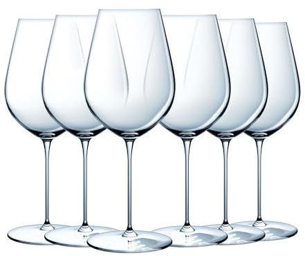 Chef & Sommelier Verre à Vin Galea 55 cl Lot de 6 | Cristallin sans plomb éclatant, verre à pied pour dégustation et service du vin, compatible lave-vaisselle, brillance durable
