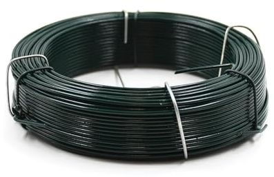 50m Garden Wire | Green Plastic Coated Plant Support Wire For Tomatoes, Bonsai, Climbing Plants, Greenhouse Gardening And Trellis Training