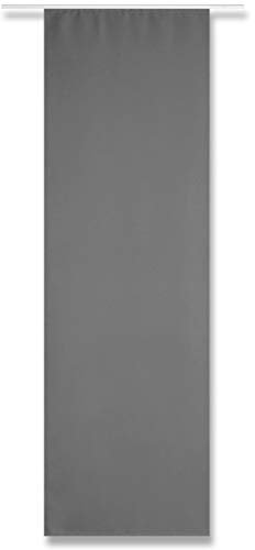 Arsvita Flächenvorhang (Anthrazit) Alessia Blickdicht mit Klettband, modern und stilvoll kombinierbar in vielen erhältlich, Schiebegardine ohne Flächenvorhangtechnik