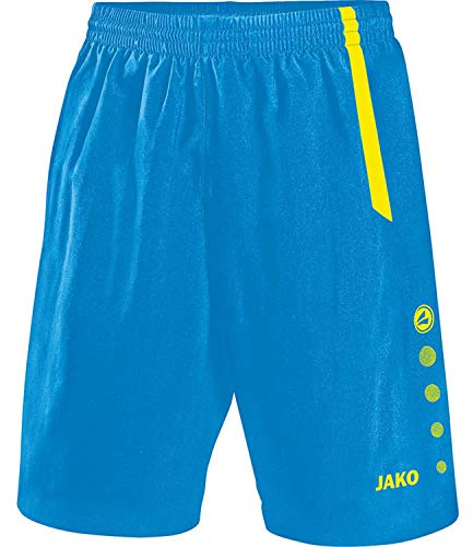 JAKO Herren Sporthose Turin, Jako-Blau/Neongelb, M