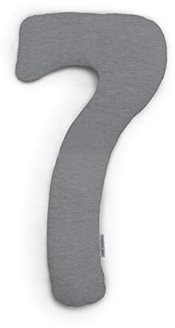 Theraline my7 Ersatzbezug für Seitenschläferkissen, Bezug aus 100% Baumwolle, Farbe: Melange Mittelgrau