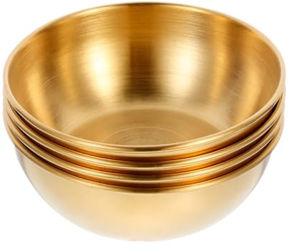 Cabilock Edelstahl Snackschale 8Cm Runde Servierschale Für Küche Gold Zubehör Kleine Schälchen Für Gewürze Saucen Und Dips Praktisch Für Zuhause Und Restaurant