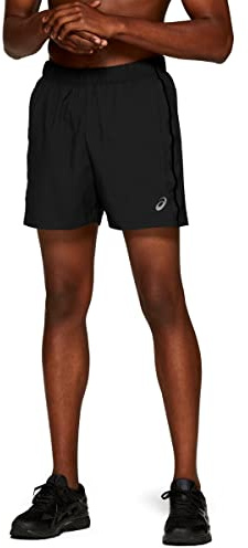 ASICS Uomini Core 5In Short Abbigliamento da Running Pantaloncini Performance Black/Graphite Grey - Nero XL