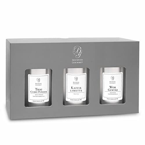Boomers Gourmet - Asiatische Gewürze Geschenk Box, Thai Curry I Kaffirlimettenblätter I Wok Gewürz - Asia Box - 266 g