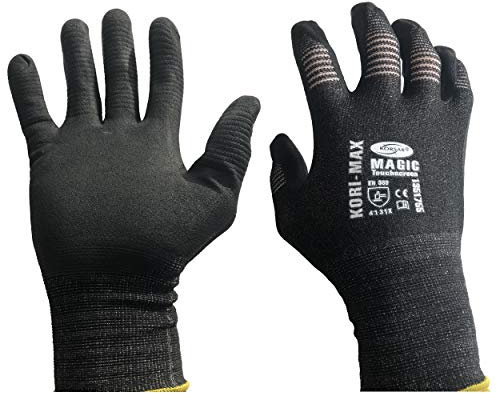 EisenRon 24 Paar Arbeitshandschuhe Kori Max Magic Größe 9 / L in Nylon für Touchscreen