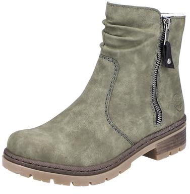Rieker Y7461, Botas Cortas Mujer, Verde, 42 EU