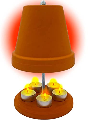 BDXZJ Forno per Lumini A Doppia Parete, Forno per Lumini per Il Riscaldamento, Stufa A Tealight in Ceramica, Riscaldatore per Candele per Un Massimo di 4-6 Lumini Camino (Senza Candela)