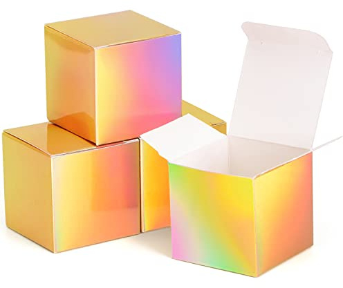 (50 Stück)-5x5x5cm Kleine quadratische Geschenkschachtel- Kartonschachtel mit Deckel, einfach zu montieren - Kleine Kartonschachteln für Partys, Geburtstage, Hochzeiten und Feiertage